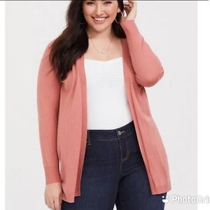 TORRID terra cotta coral Cardigan